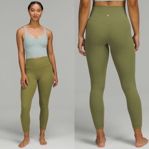 NWT Lululemon Green High Rise Align Pant 25”